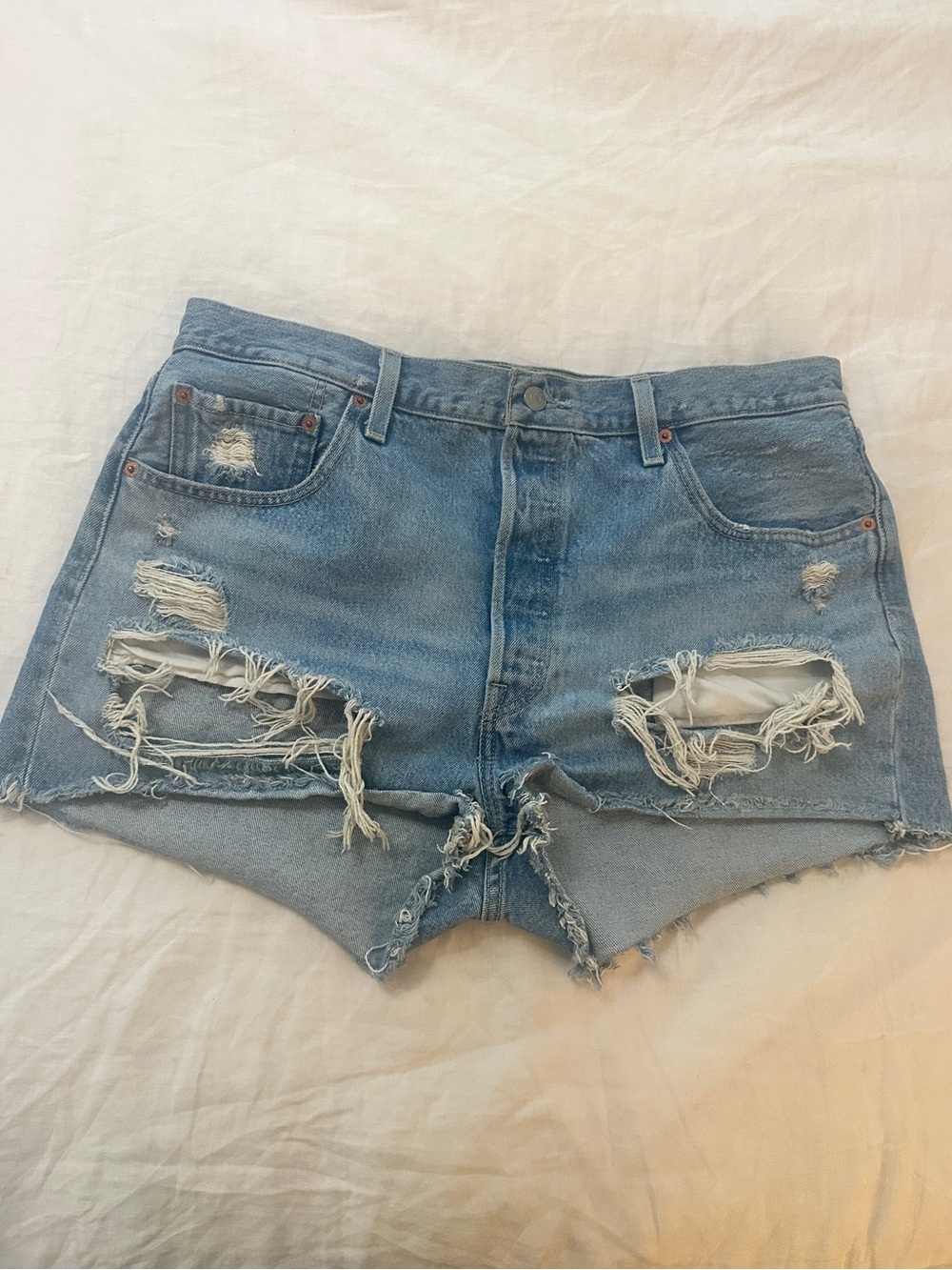 Levi's 501 Distressed Denim Cutoff Shorts Size 34